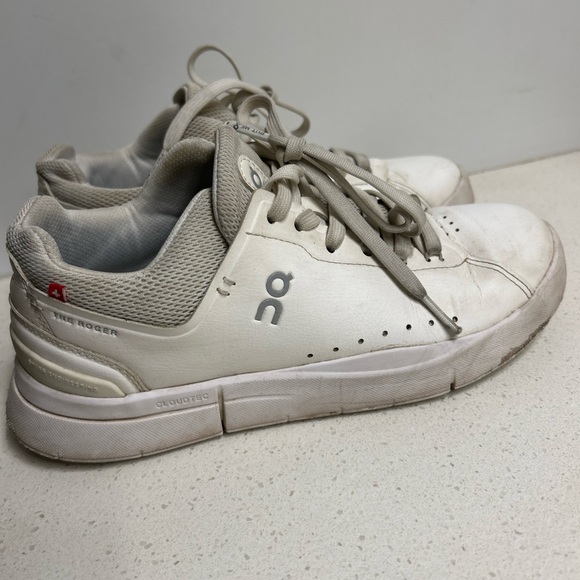 On Cloud The Roger White Leather Sneakers 7 - Picture 4 of 7